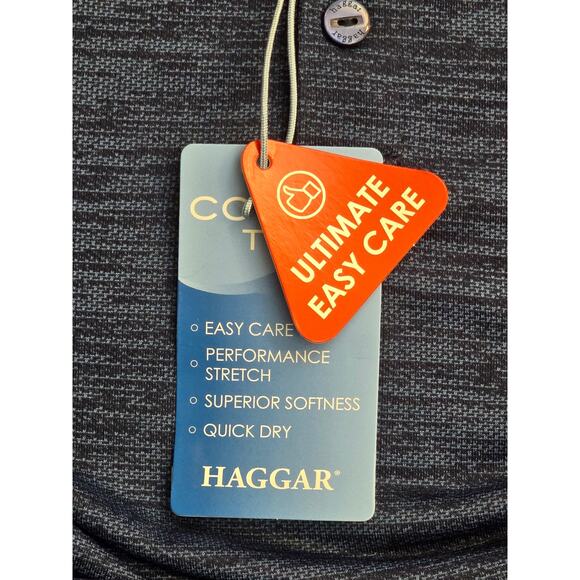 Haggar Men's 2XL Cool 18 Tec‎ Polo Shirt New with Tags Short Sleeve - Picture 3 of 9